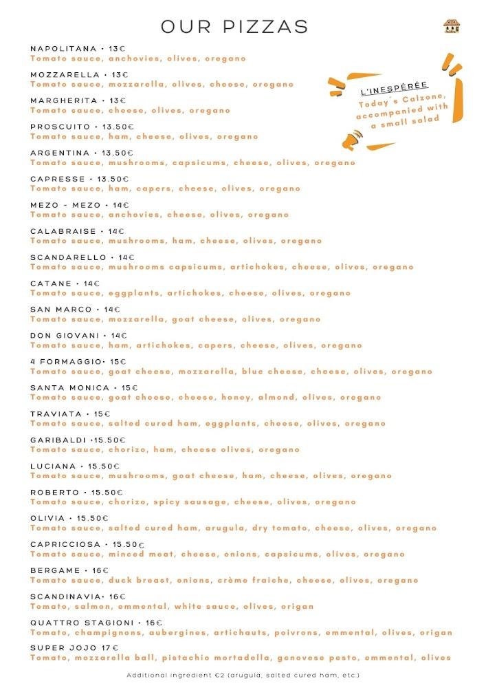 Pizzeria De Luca - Menu Image 2